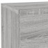 Mesita de noche con luces LED gris Sonoma 70x36x40,5