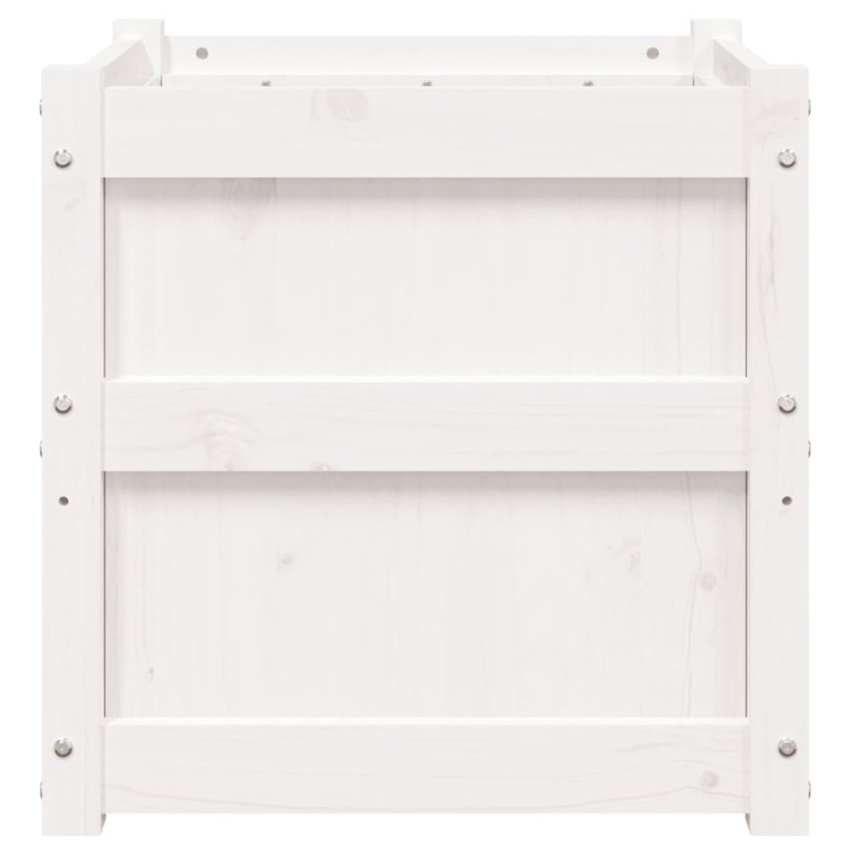 Jardinera madera maciza de pino blanco 50x50x50