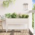 Jardinera con patas madera maciza de pino blanco 110x31x70