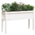Jardinera con patas madera maciza de pino blanco 110x31x70