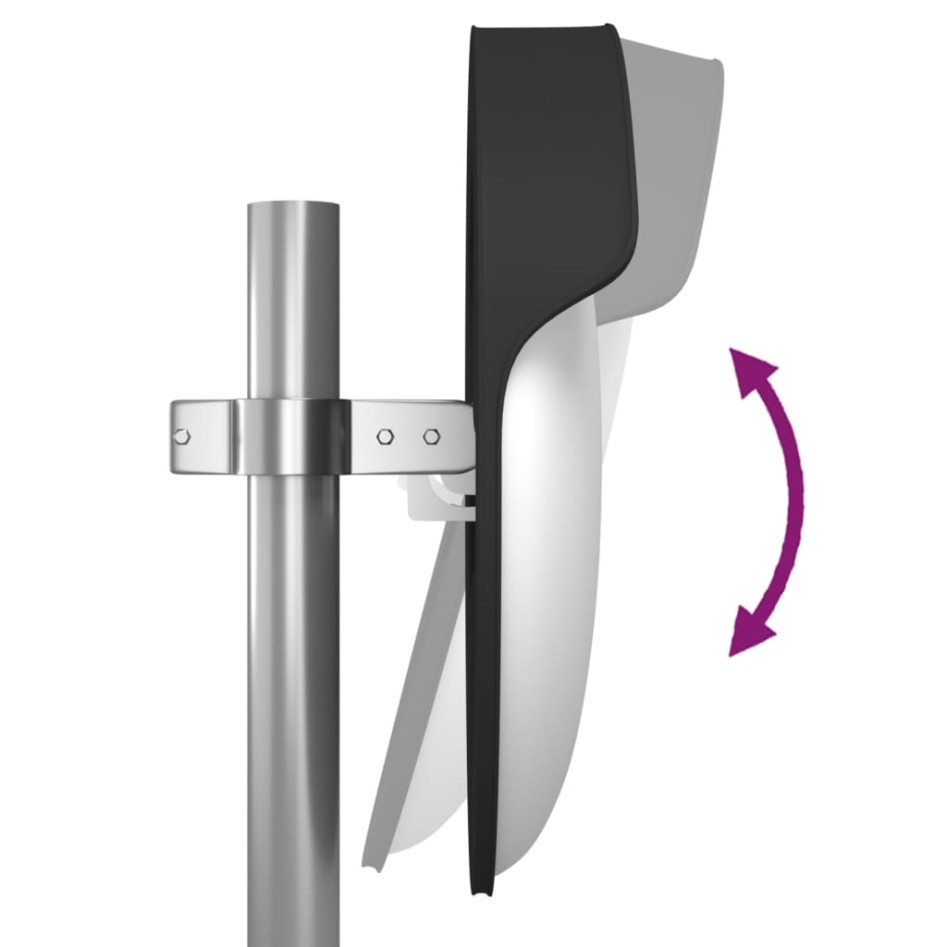 Espejo de tráfico convexo de exterior policarbonato negro