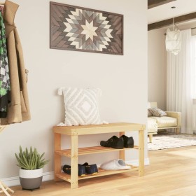 Zapatero de 3 niveles bambú 70x27,5x45