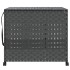 Cesto para ropa sucia con ruedas ratán gris 66x35x60