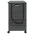 Cesto para ropa sucia con ruedas ratán gris 66x35x60