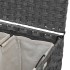Cesto para ropa sucia con ruedas ratán gris 66x35x60