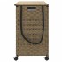 Cesto para ropa sucia con ruedas ratán 66x35x60