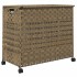 Cesto para ropa sucia con ruedas ratán 66x35x60