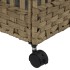 Cesto para ropa sucia con ruedas ratán 66x35x60