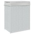 Cesto de ropa sucia con tapa ratán sintético blanco 46x33x60