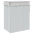 Cesto de ropa sucia con tapa ratán sintético blanco 46x33x60