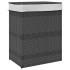 Cesto para ropa sucia con tapa ratán sintético gris 46x33x60