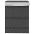 Cesto para ropa sucia con tapa ratán sintético gris 46x33x60