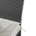Cesto para ropa sucia con tapa ratán sintético gris 46x33x60