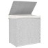 Cesto ropa sucia 2 secciones ratán sintético blanco 53x35x57