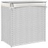 Cesto ropa sucia 2 secciones ratán sintético blanco 53x35x57