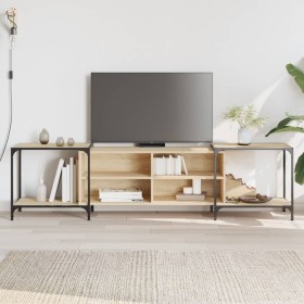 Mueble de TV madera de ingeniería roble Sonoma 203x37x50