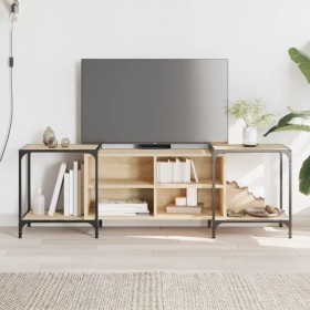 Mueble de TV madera de ingeniería roble Sonoma 153x37x50