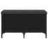 Banco con almacenaje madera de ingeniería negro 82x42x45