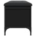 Banco con almacenaje madera de ingeniería negro 82x42x45
