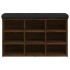 Banco zapatero madera de ingeniería marrón roble 82x32x50