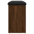 Banco zapatero madera de ingeniería marrón roble 82x32x50