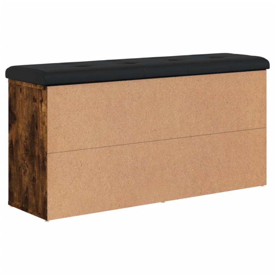 Banco zapatero madera de ingeniería roble ahumado 102x32x50