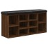 Banco zapatero madera de ingeniería marrón roble 102x32x50
