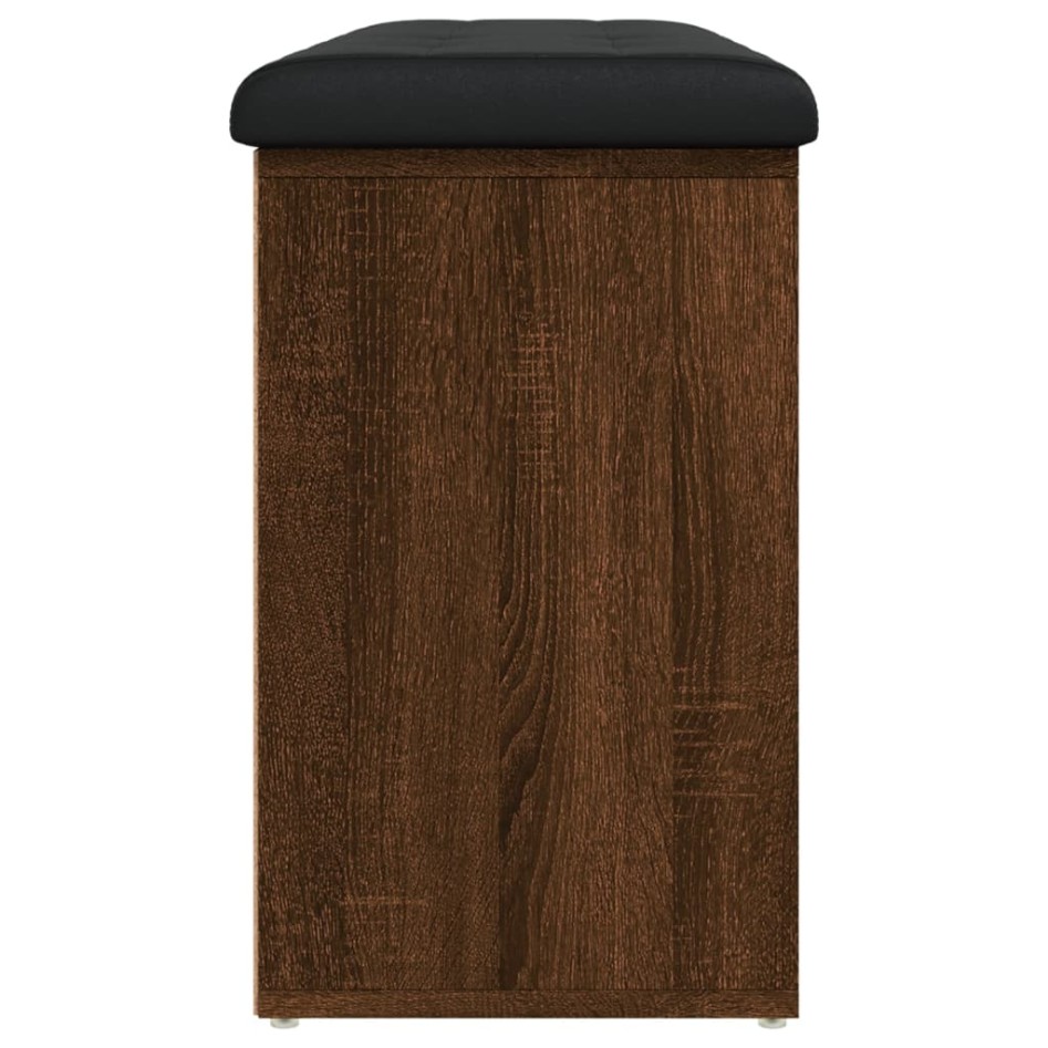 Banco zapatero madera de ingeniería marrón roble 102x32x50