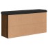Banco zapatero madera de ingeniería marrón roble 102x32x50