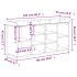 Banco zapatero madera de ingeniería marrón roble 102x32x50