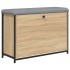 Banco zapatero con cajón abatible roble Sonoma 82x32x56