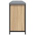 Banco zapatero con cajón abatible roble Sonoma 82x32x56