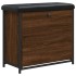 Banco zapatero con cajón abatible roble marrón 62x32x56