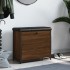 Banco zapatero con cajón abatible roble marrón 62x32x56