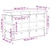 Banco zapatero madera de ingeniería marrón roble 82x32x47