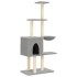 Rascador para gatos con postes de sisal gris claro 145
