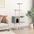 Rascador para gatos con postes de sisal gris claro 145
