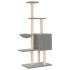 Rascador para gatos con postes de sisal gris claro 145