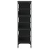 Aparador de madera de ingeniería negro 102x32x103,5