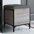 Banco con almacenaje madera ingeniería gris Sonoma 42x42x45
