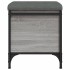 Banco con almacenaje madera ingeniería gris Sonoma 42x42x45