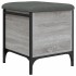 Banco con almacenaje madera ingeniería gris Sonoma 42x42x45