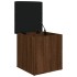 Banco con almacenaje madera ingeniería roble marrón 42x42x45