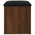 Banco con almacenaje madera ingeniería roble marrón 42x42x45