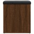 Banco con almacenaje madera ingeniería roble marrón 42x42x45