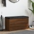 Banco con almacenaje madera ingeniería roble marrón 82x42x45