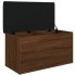 Banco con almacenaje madera ingeniería roble marrón 82x42x45