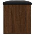 Banco con almacenaje madera ingeniería roble marrón 82x42x45
