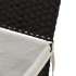 Cesto de ropa sucia con tapa ratán sintético negro