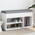 Banco zapatero madera de ingeniería blanco 82x32x45,5